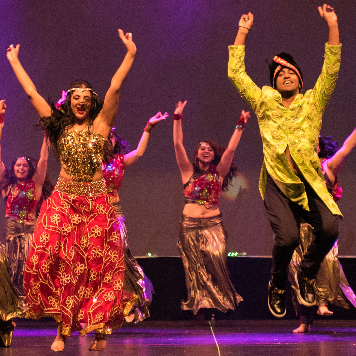 Dance artists from Shiamak's Bollywood Jazz perform