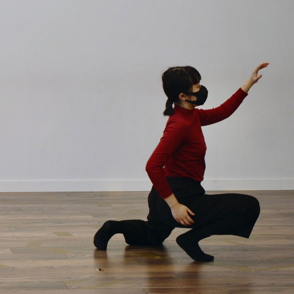 Dance artist Sarah Wong rehearses