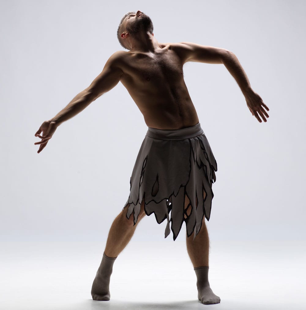 Joshua Beamish poses mid performance