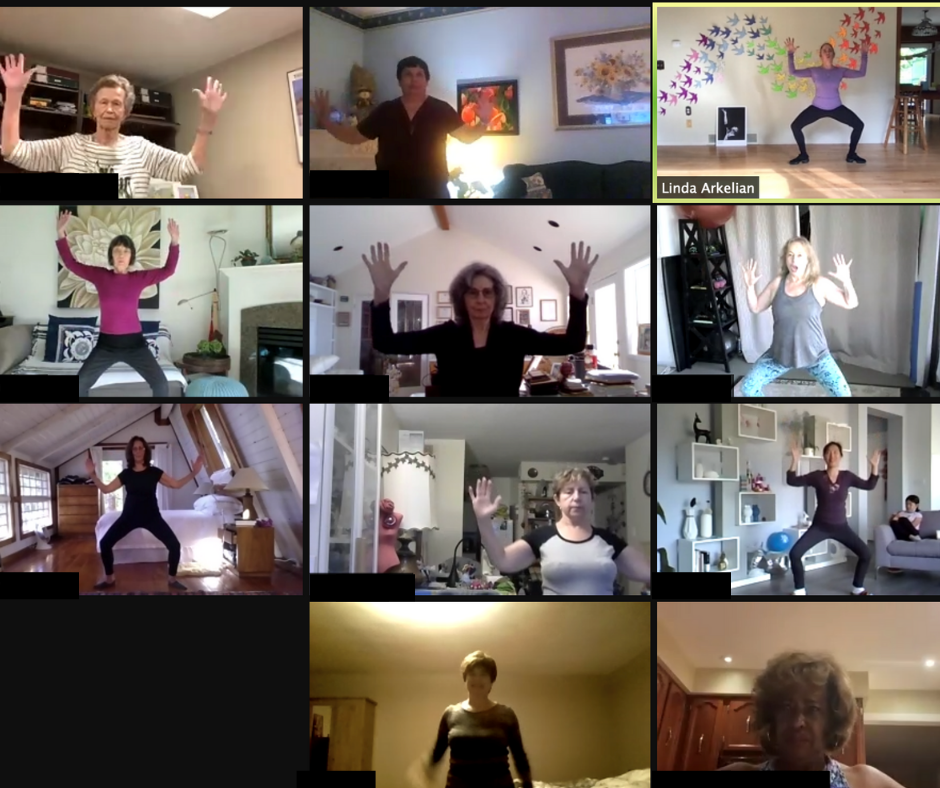 Screenshot of Seniors zoom class